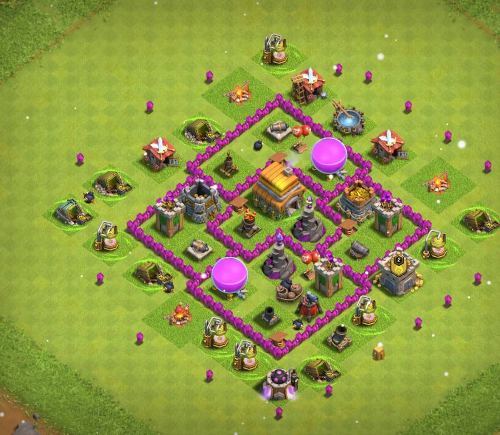 unbeatable th6 base with link trophy pushing