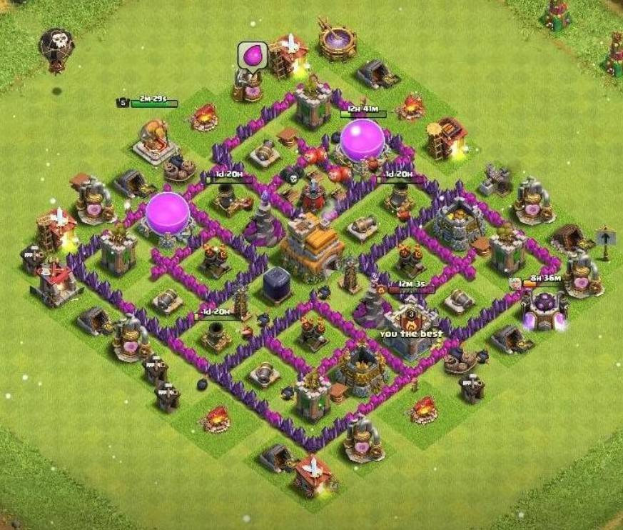 Clash of Clans Town Hall 7 Trophy Base Anti 2 Stars