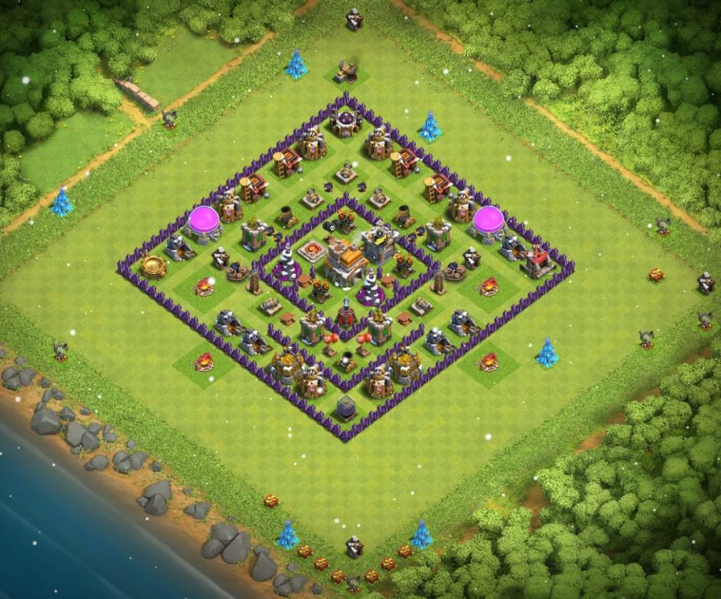 best clash of clans base town hall 7 trophy link