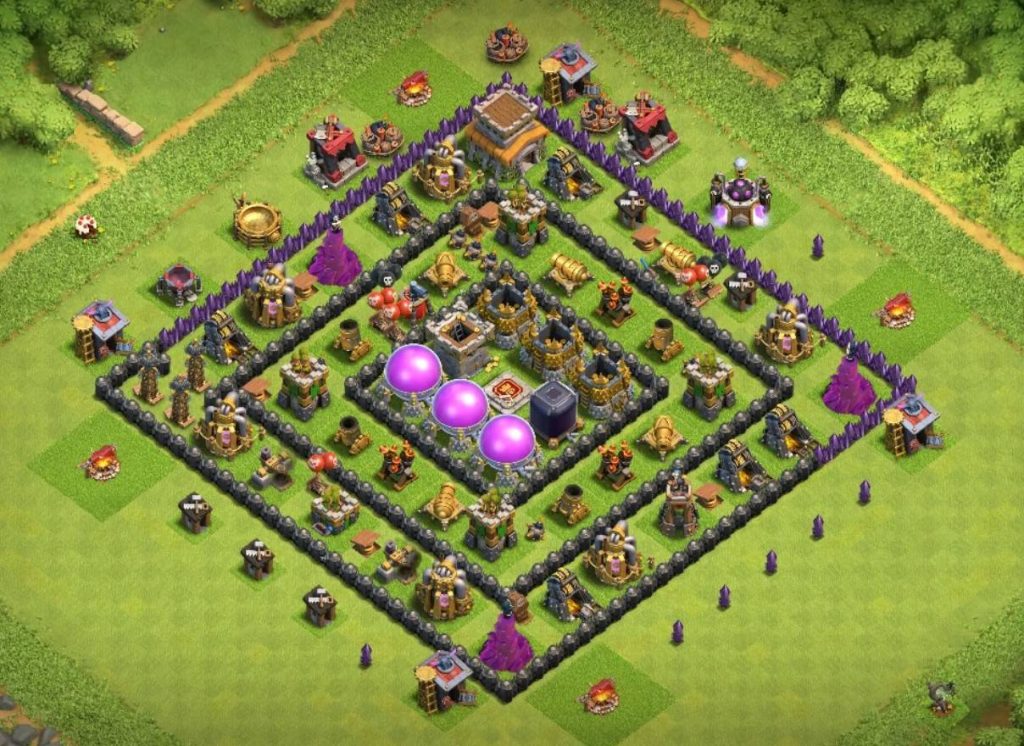 clash of clans level 8 loot protection layout design link