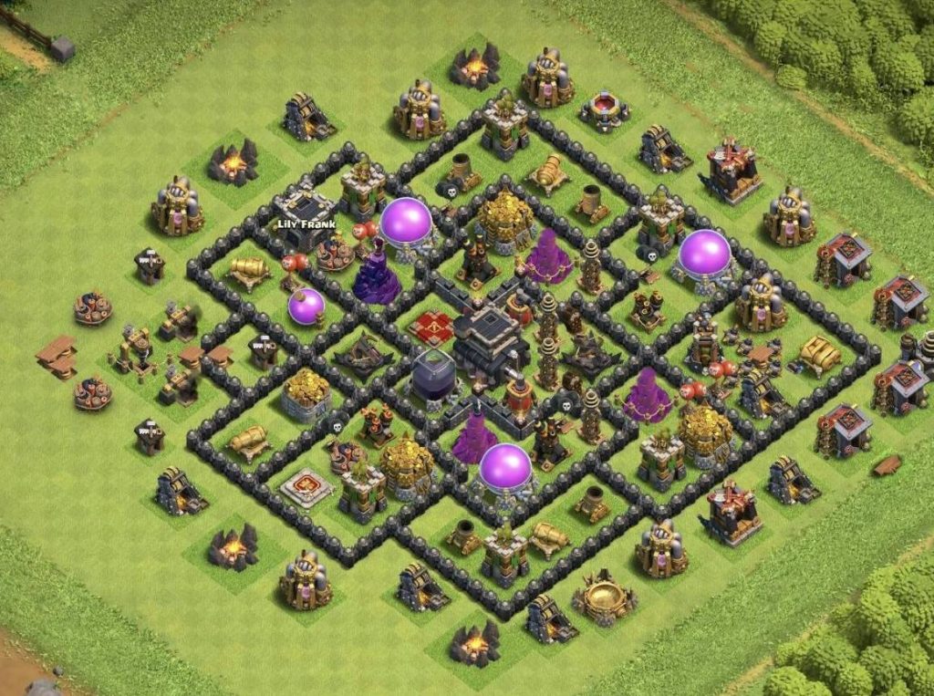 clash of clans level 9 loot protection layout design link