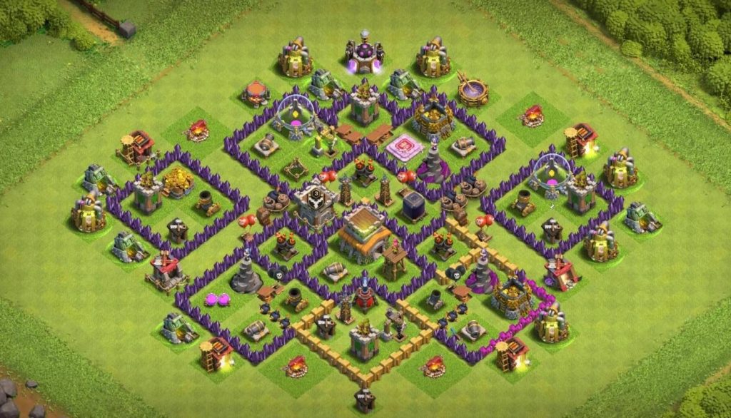 clash of clans th8 farming layout picture