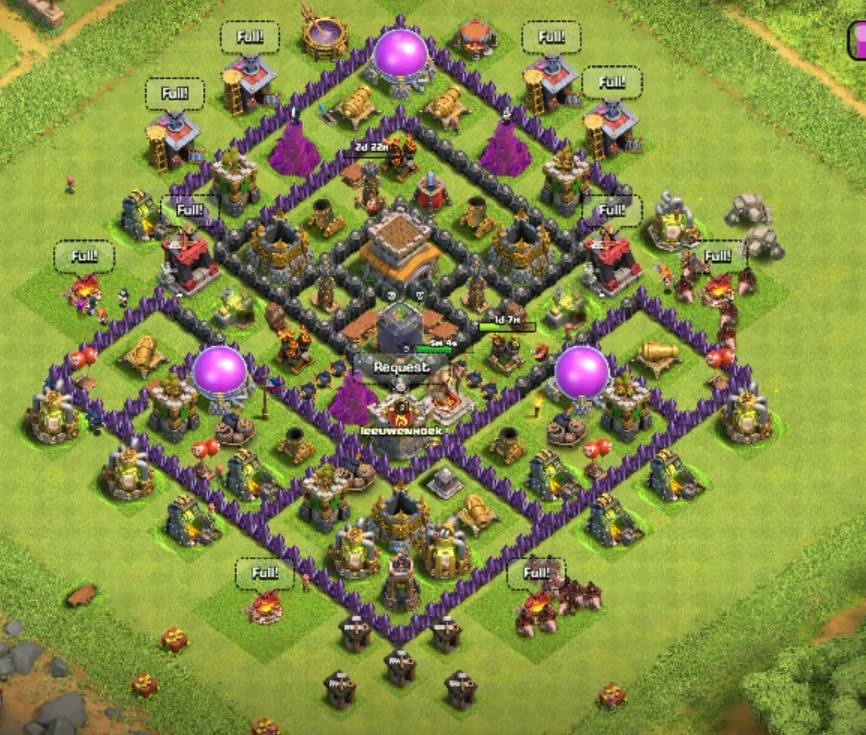 clash of clans th8 layout copy link