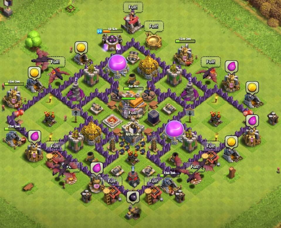 clash of clans town hall 7 trophy base