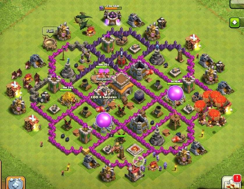 clash of clans town hall 8 farming base link
