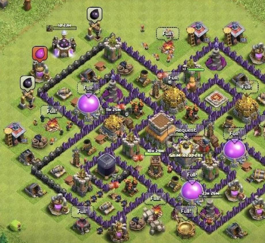 coc farming town hall 8 layout