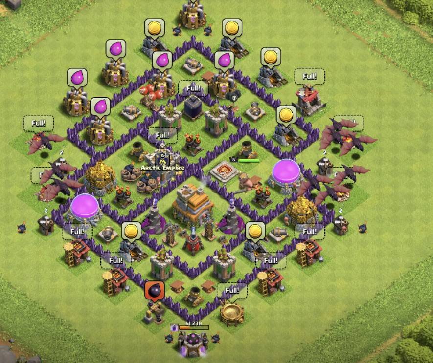 coc th7 trophy base layout link