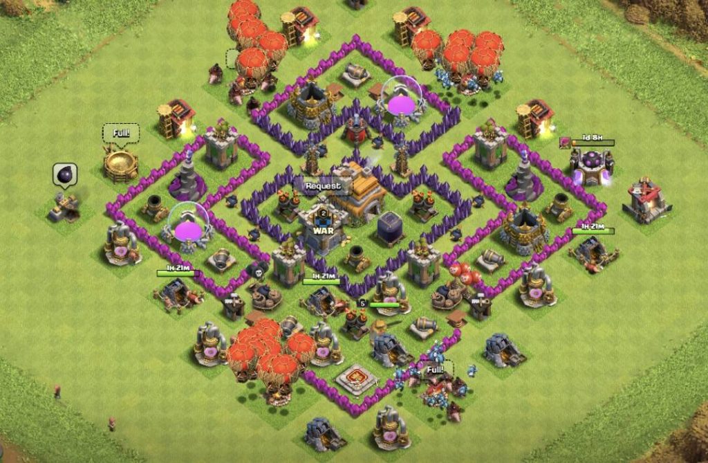 coc trophy town hall 7 base