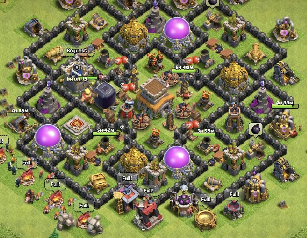 dark elixir loot protection town hall 8 layout with download link