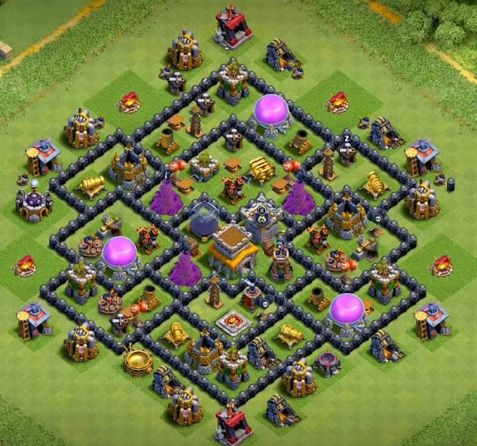 excellent town hall 8 hybrid layout link