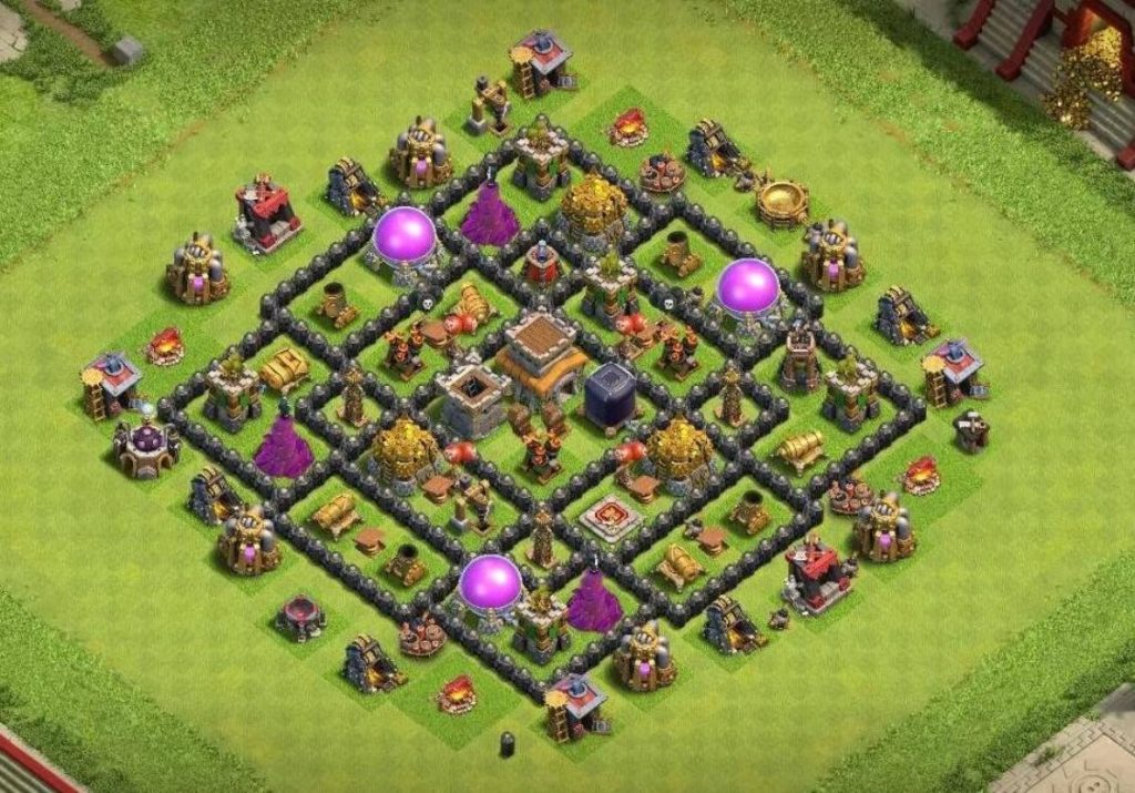 farming base clash of clans th8 with link