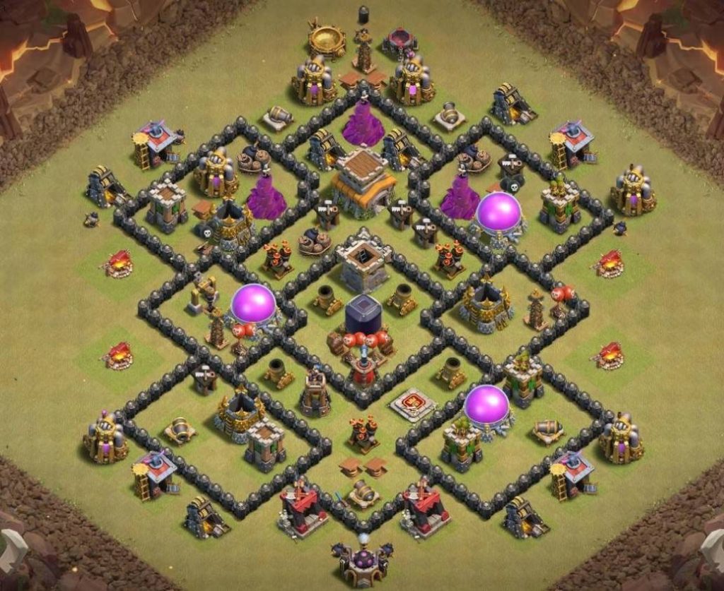 farming loot protection town hall 8 layout
