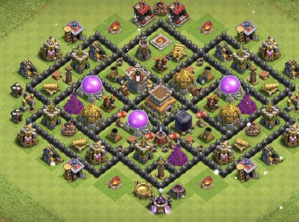 gold and elixir farming protector th8 layout link