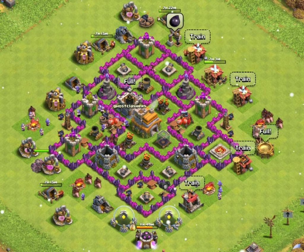 town hall 7 trophy base