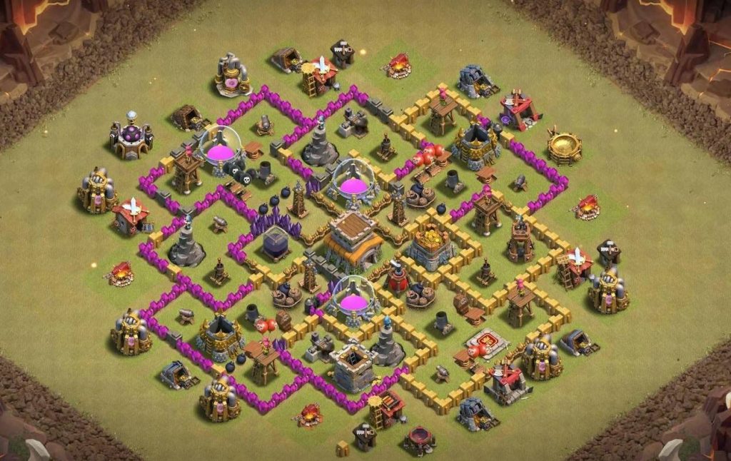 town hall 8 hybrid base with link
