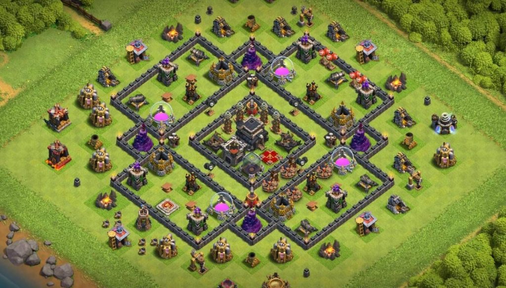 Clash of Clans Town Hall 9 Clan Farming League Layout
