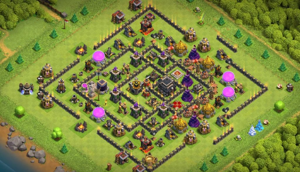 best th9 trophy bases with bomb tower