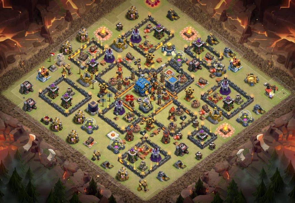 clash of clans anti 3 stars design town hall 9 trophy