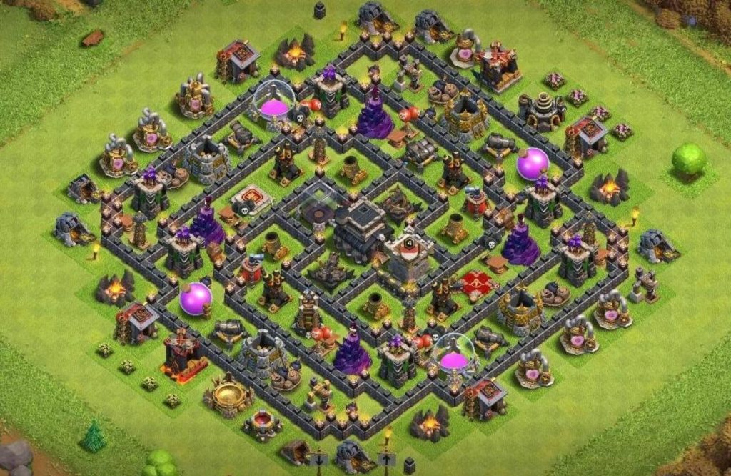 clash of clans anti everything farming layout link level 9