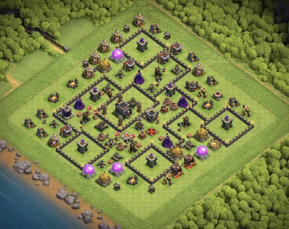 clash of clans anti everything war layout link level 9