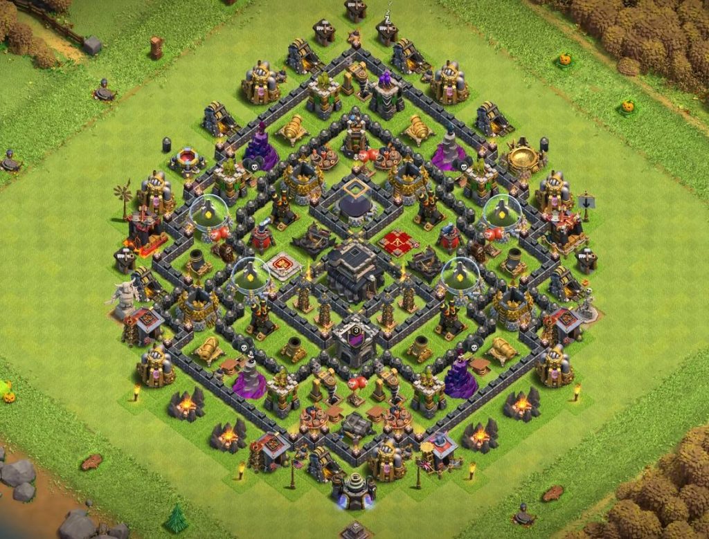 clash of clans th9 base anti everything