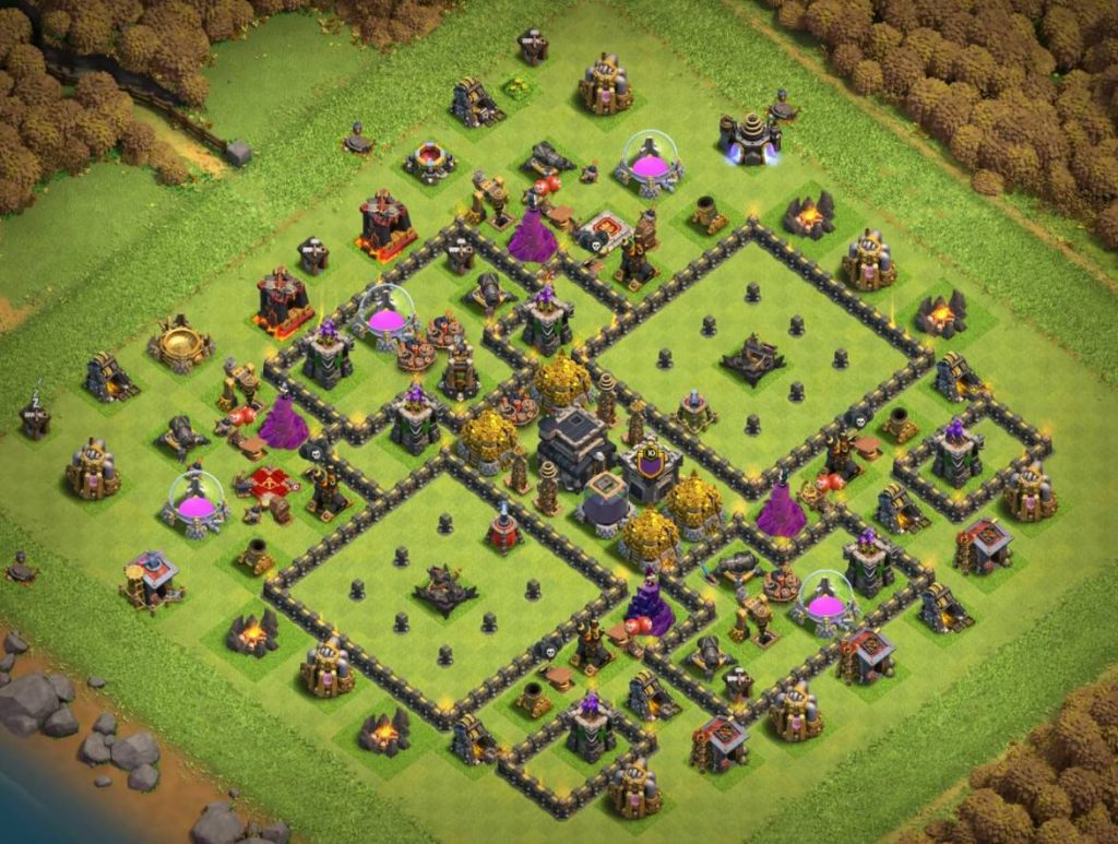 clash of clans th9 trophy base
