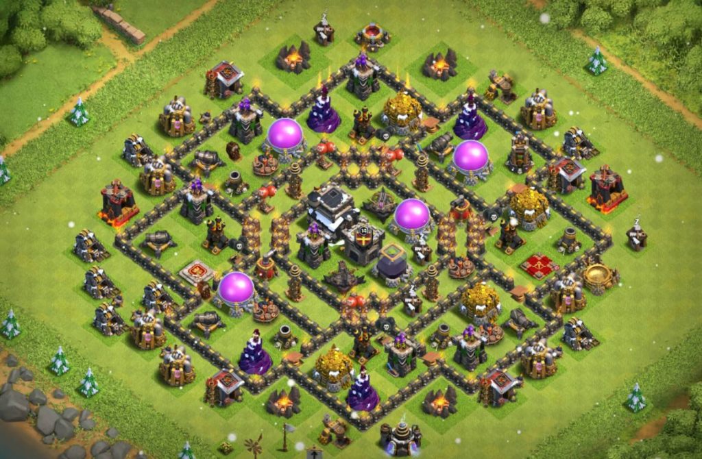 clash of clans th9 trophy base link
