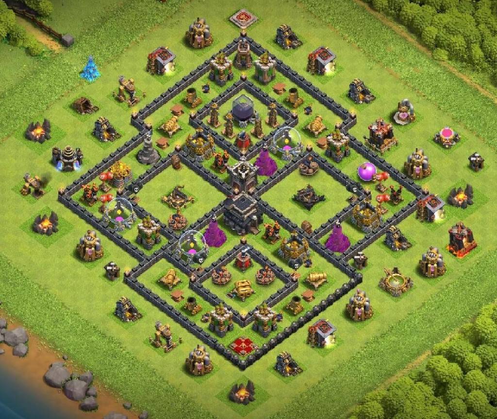 clash of clans town hall 9 farming base