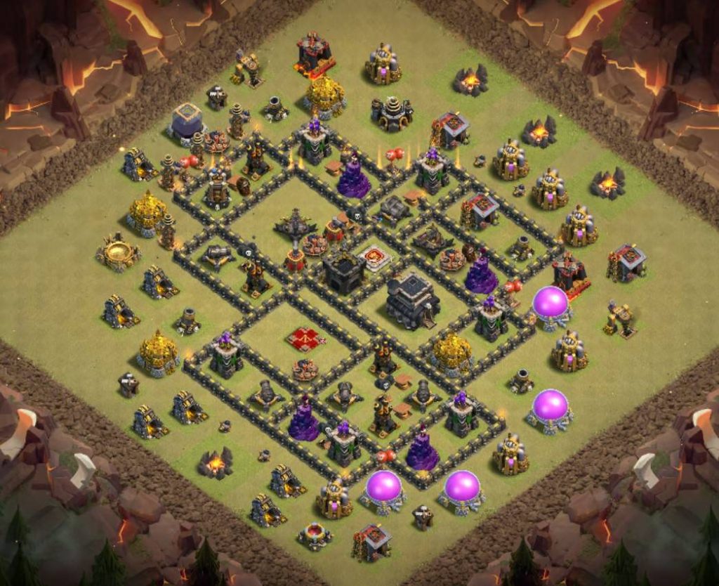clash of clans town hall 9 trophy base layout
