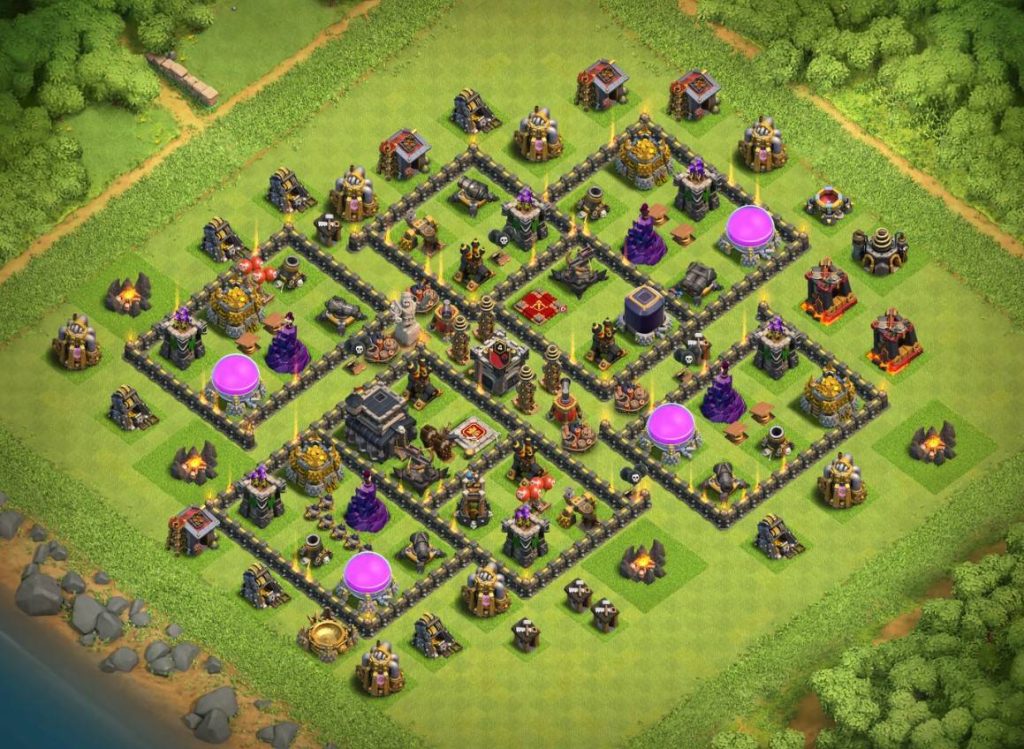 clash of clans town hall 9 trophy base link