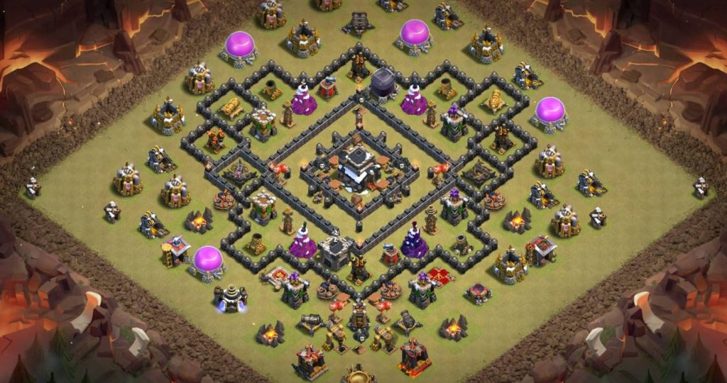 coc th9 trophy base 2023 anti everything