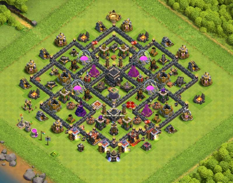 coc town hall 9 trophy base