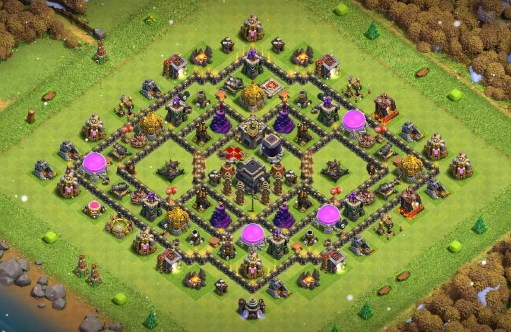 coc trophy Town Hall 9 Base Anti Everything