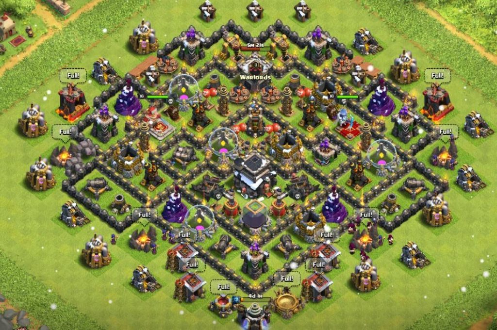 coc trophy town hall 9 defense base