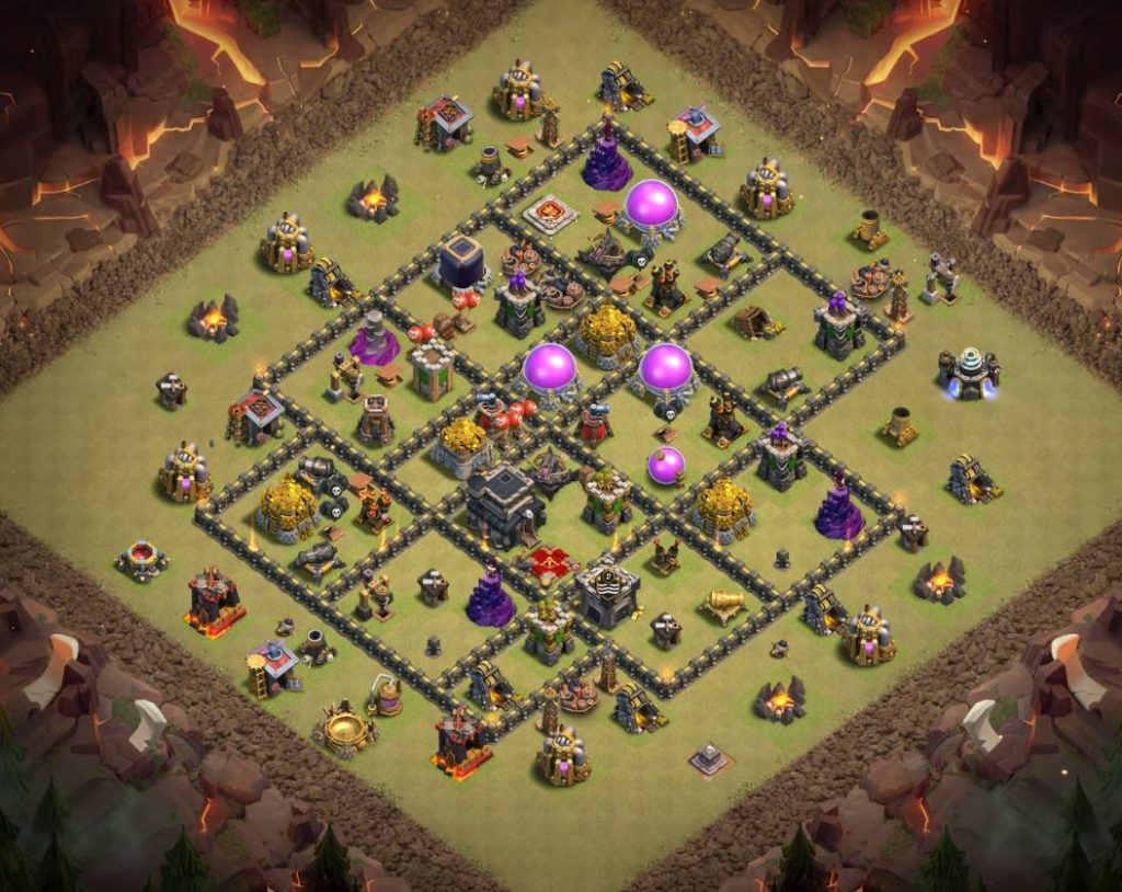 elixir protection th9 farming layout with link