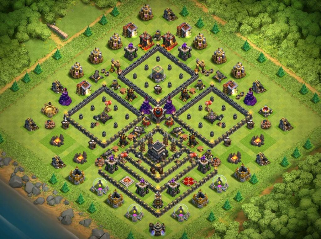 exceptional town hall 9 base anti 2 star