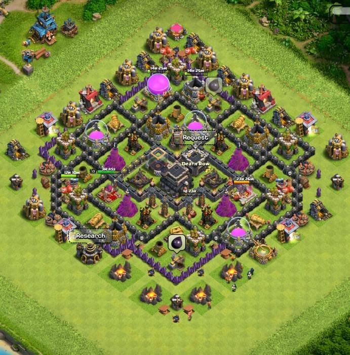 exceptional town hall 9 trophy base anti 2 star