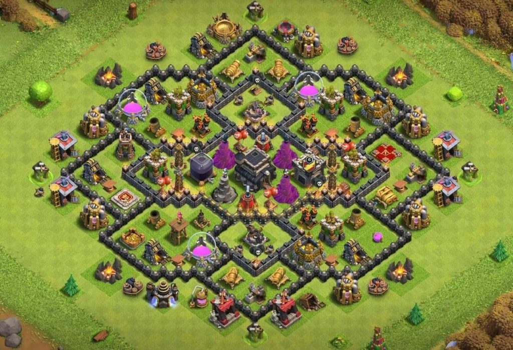 town hall 9 trophy base