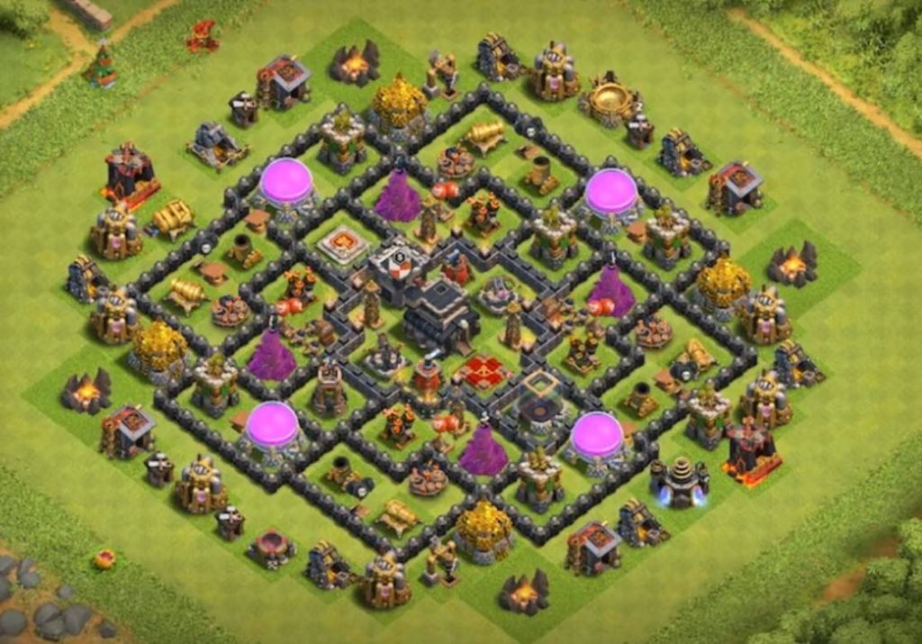 town hall 9 trophy defense base