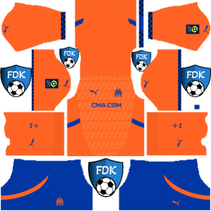 olympique marseille dls kit 2025 third