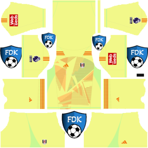 Fulham FC dls kit 2025 gk home temp